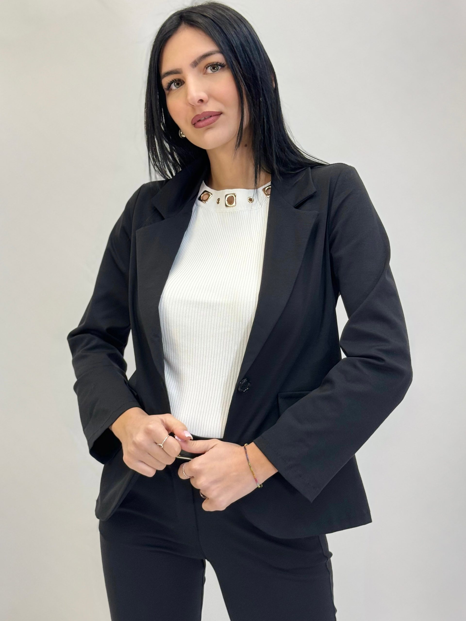 Completo punto milano giacca e pantalone - immagine 2