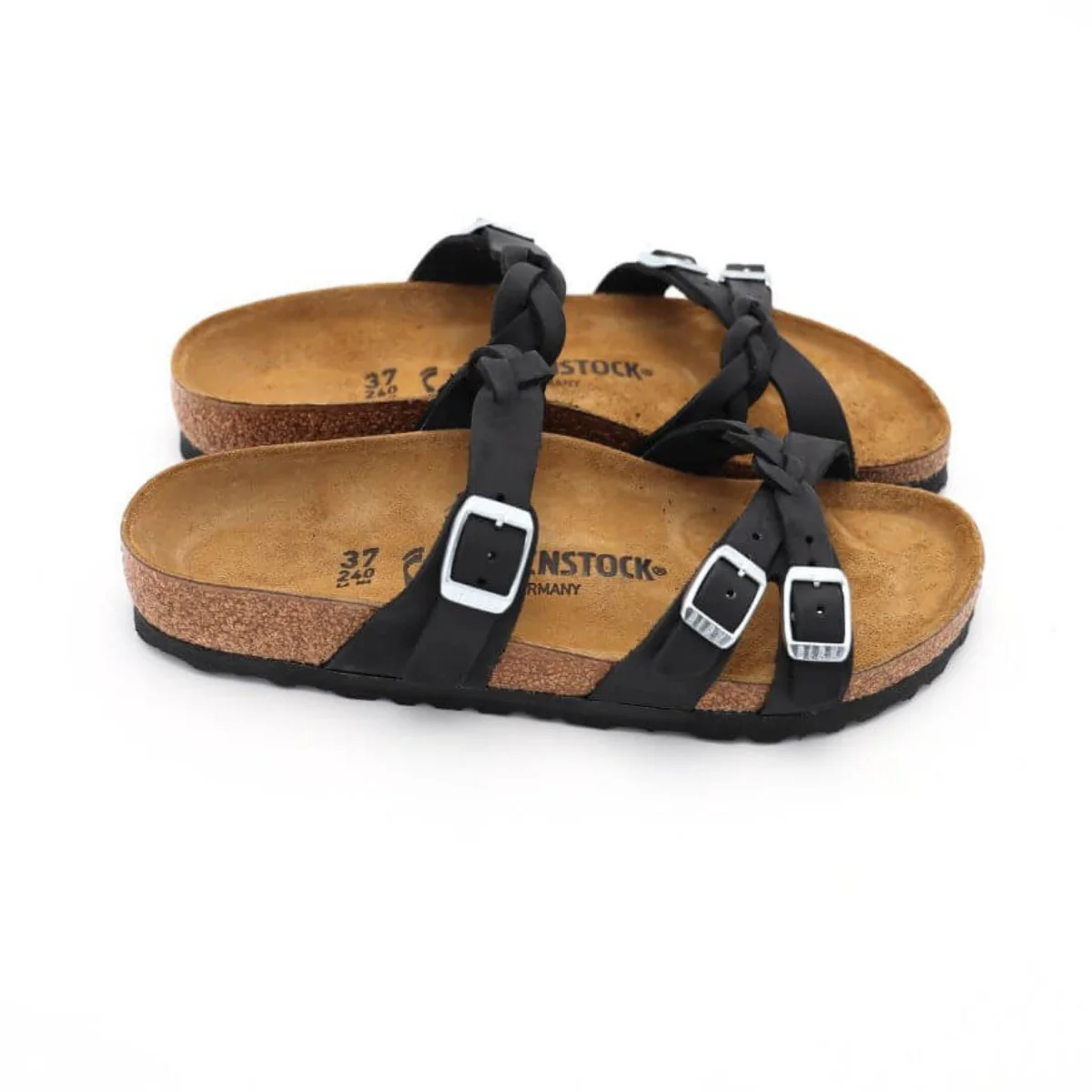 BIRKENSTOCK CIABATTA 1026334 FRANCA BRAIDED NERO NARROW FIT - immagine 3