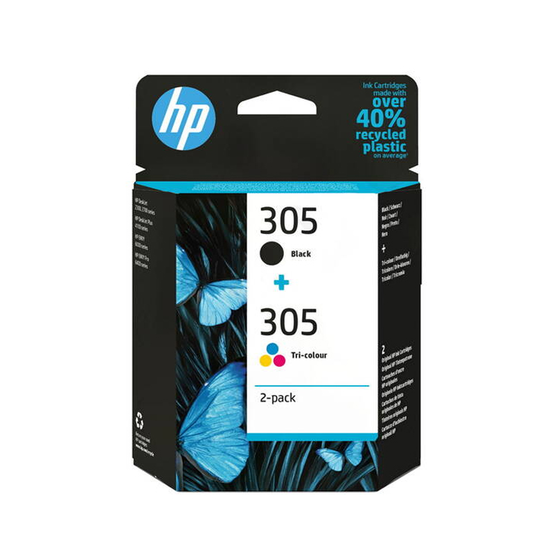 HP 305 2-PACK (6ZD17AE) – BLACK + TRI-COLOR – CARTUCCIA ORIGINALE - immagine 2