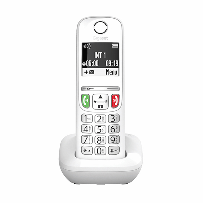 GIGASET E270 (BIANCO) – TELEFONO CORDLESS SENIOR – VIVAVOCE – TASTI GRANDI