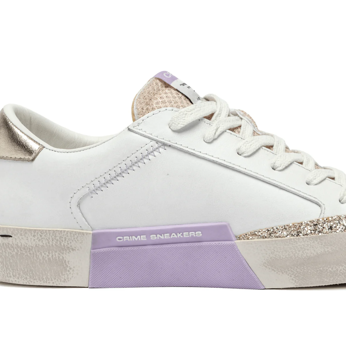 CRIME LONDON SNEAKERS 20001 DISTRESSED BIANCO - immagine 6