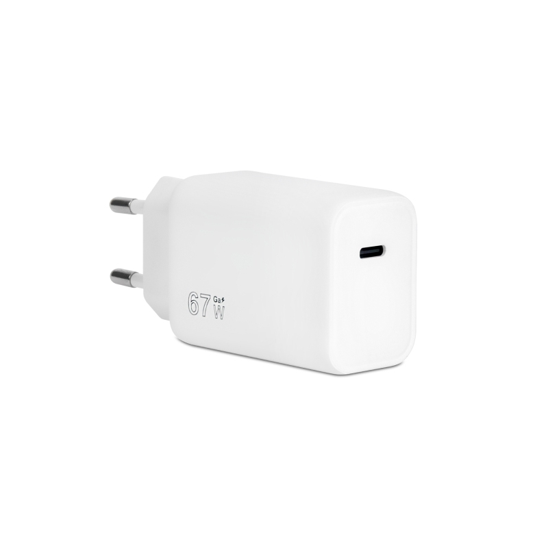 VULTECH CC-167PDCUGWH – CARICATORE ADATTATORE UNIVERSALE 1 PORTA TYPE-C PD67 QC 3.0 GAN 67W PPS BIANCO DIMENSIONI COMPATTE - immagine 2