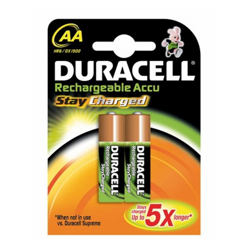DURACELL BLISTER 2 BATTERIE STILO RICARICABILI 2500mAh (HR06BL2) - immagine 2