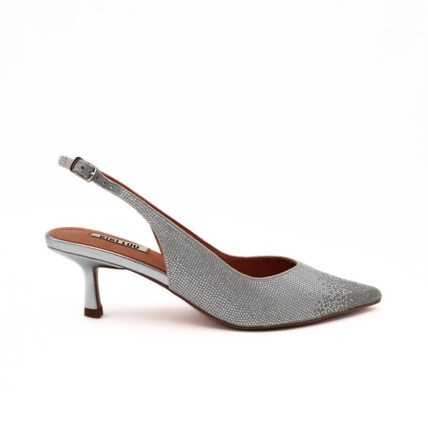 BIBI LOU SLINGBACK 604 ARGENTO
