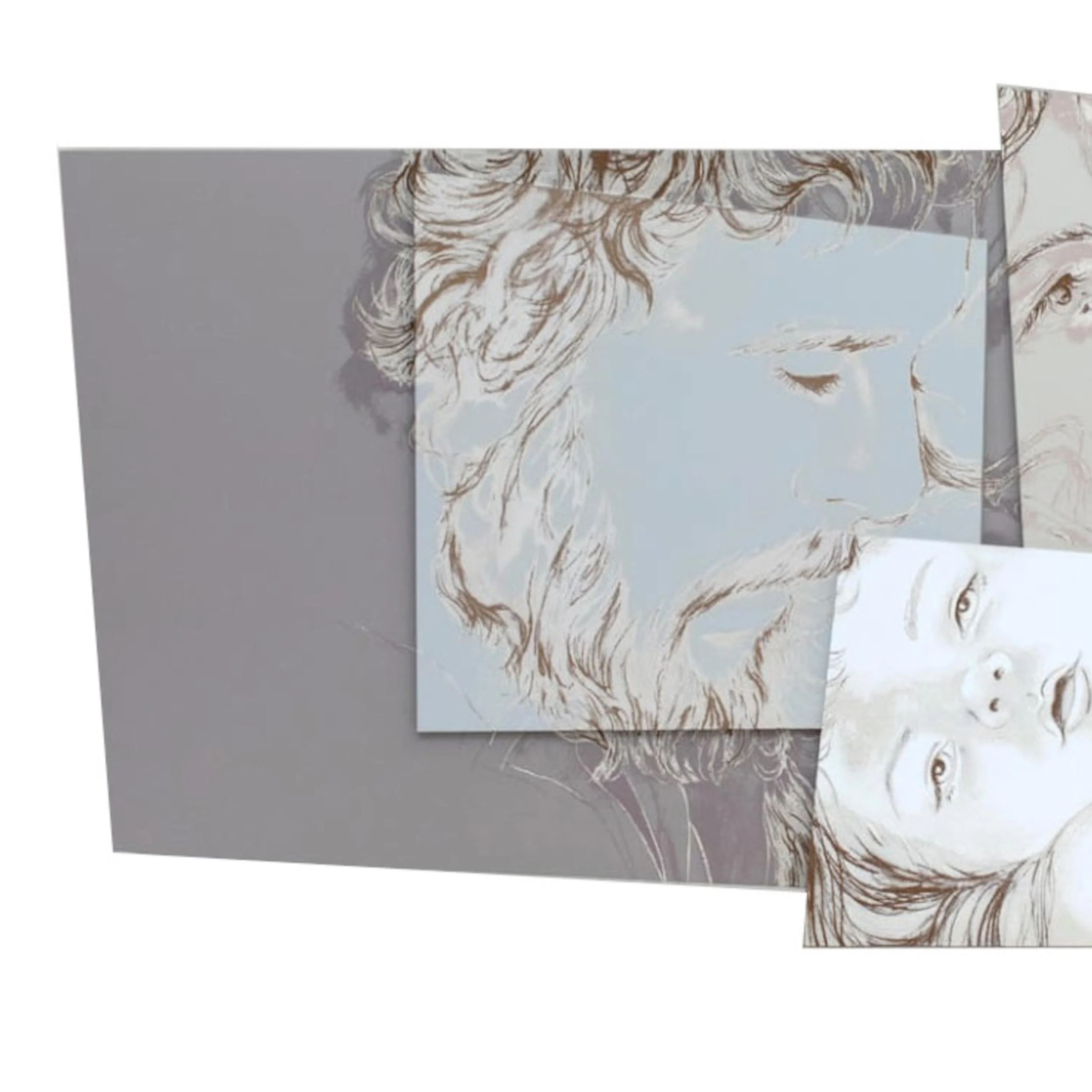 I DETTAGLI QUADRO BETLEMME BIANCO / SABBIA / GRIGIO POLVERE OPACO - immagine 3