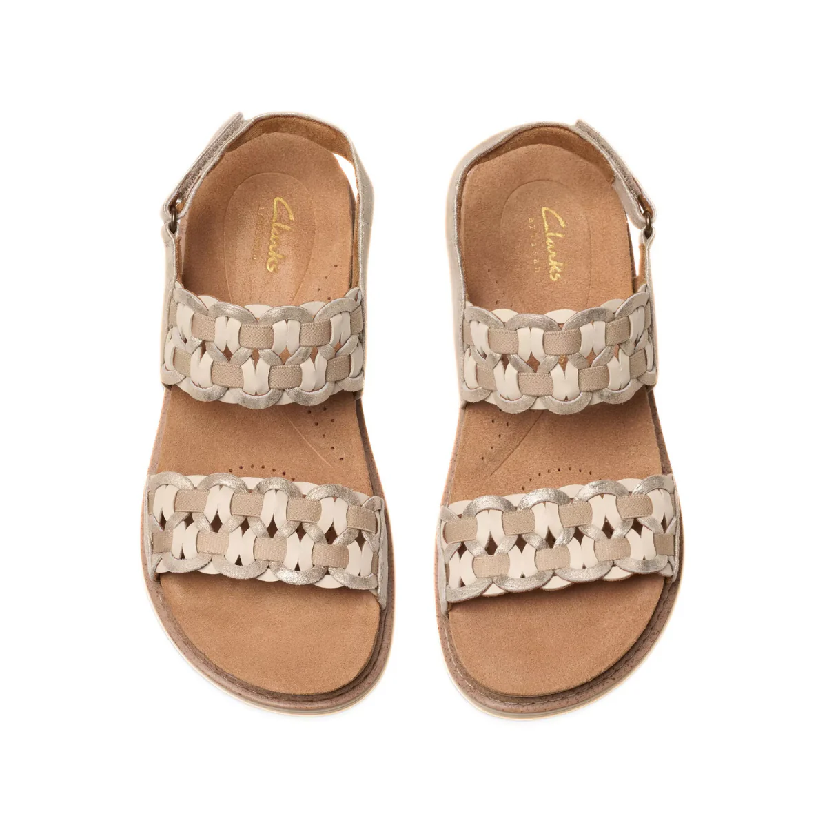 CLARKS SANDALO ARWELL GLIDE 181410 PLATINO - immagine 6