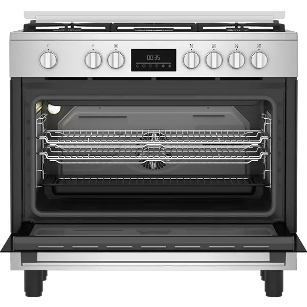 BEKO CUCINA A GAS 5 BRUCI.FORNOELET.VENT.66LT 90×60 INOX BGM11226EX