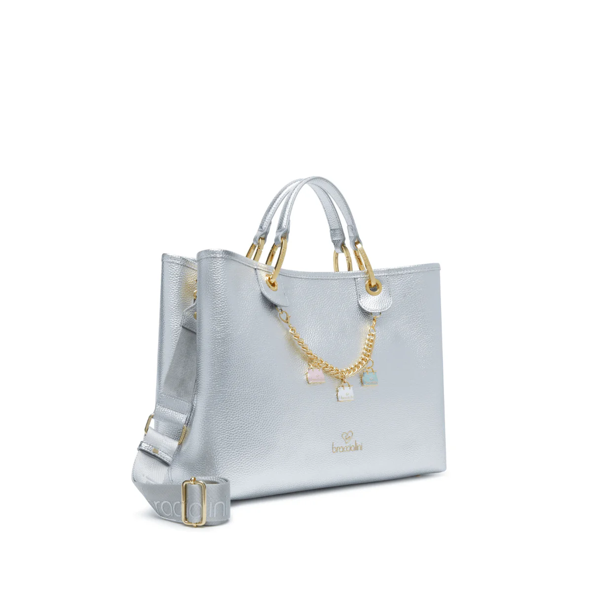 BRACCIALINI BORSA BETH B18190 ARGENTO - immagine 2