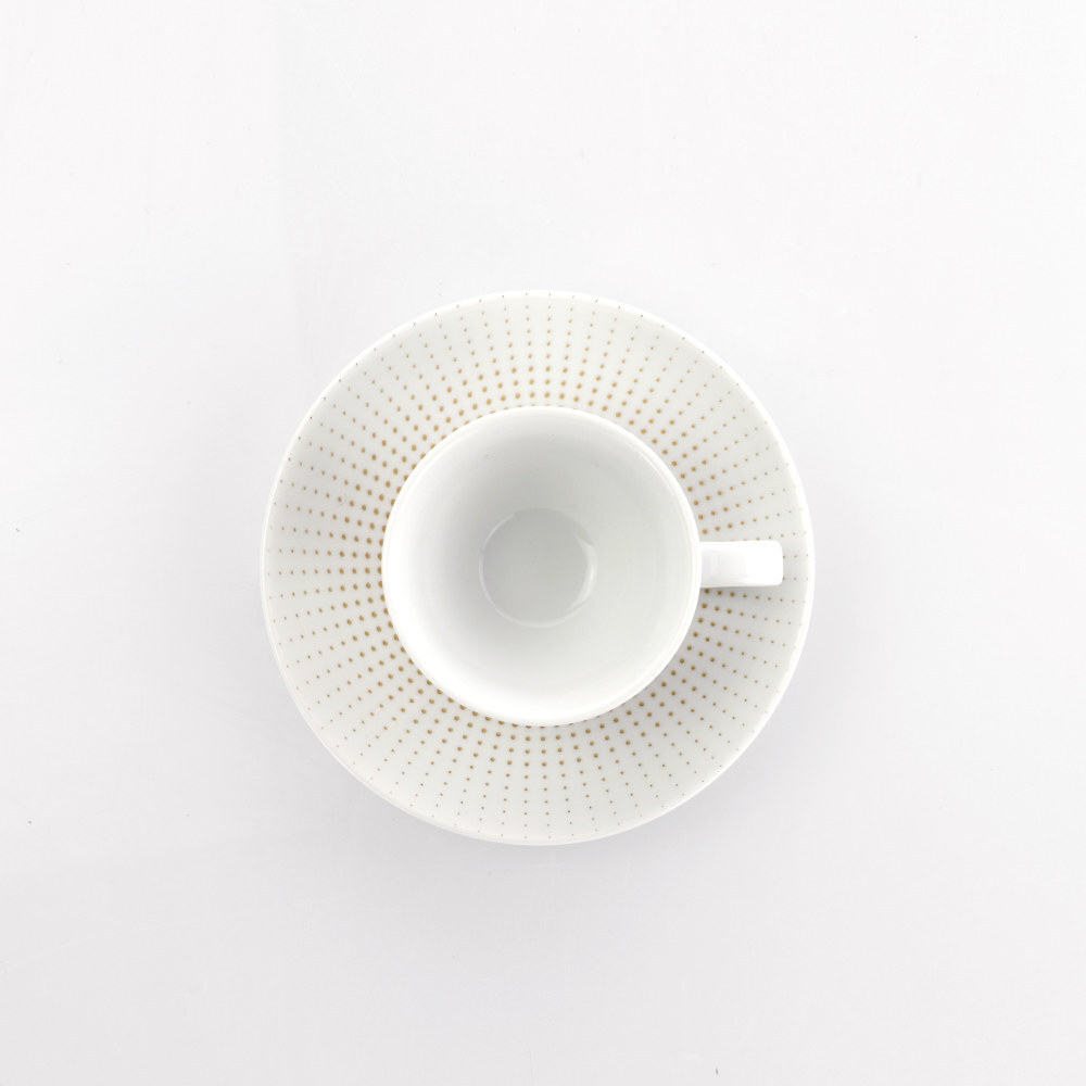 WEISSESTAL SET 2 TAZZE CAFFE VINTAGE GOLD LUCE - immagine 3