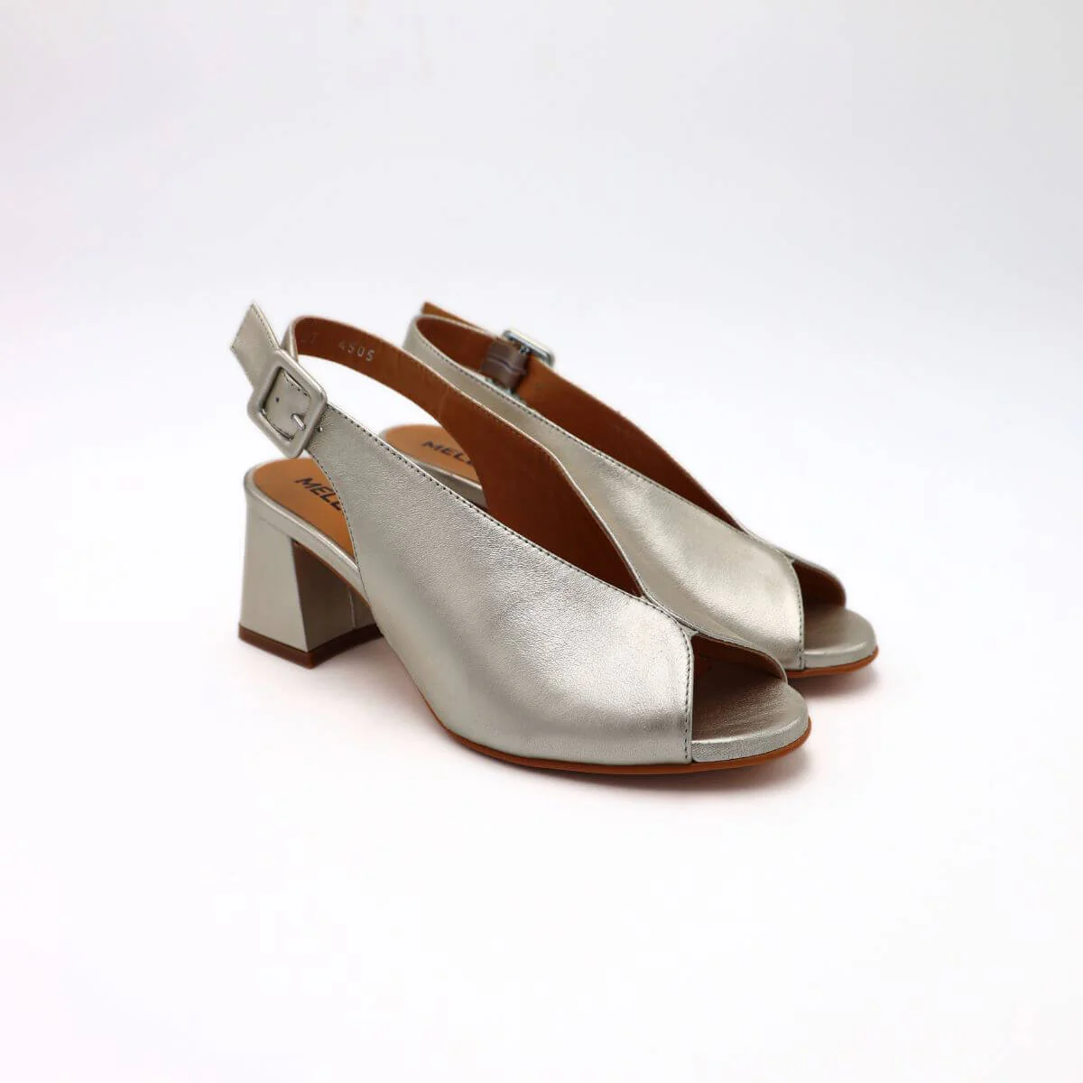 MELLUSO SANDALO N622 LAMINATO ARGENTO - immagine 2