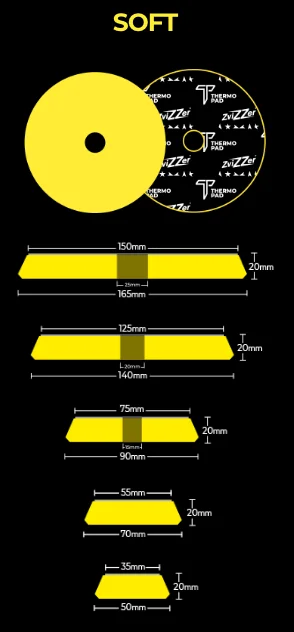 ZVIZZER Nuovo Tampone Thermo Pad Giallo per Difetti Leggeri e Finitura ø150mm - immagine 2