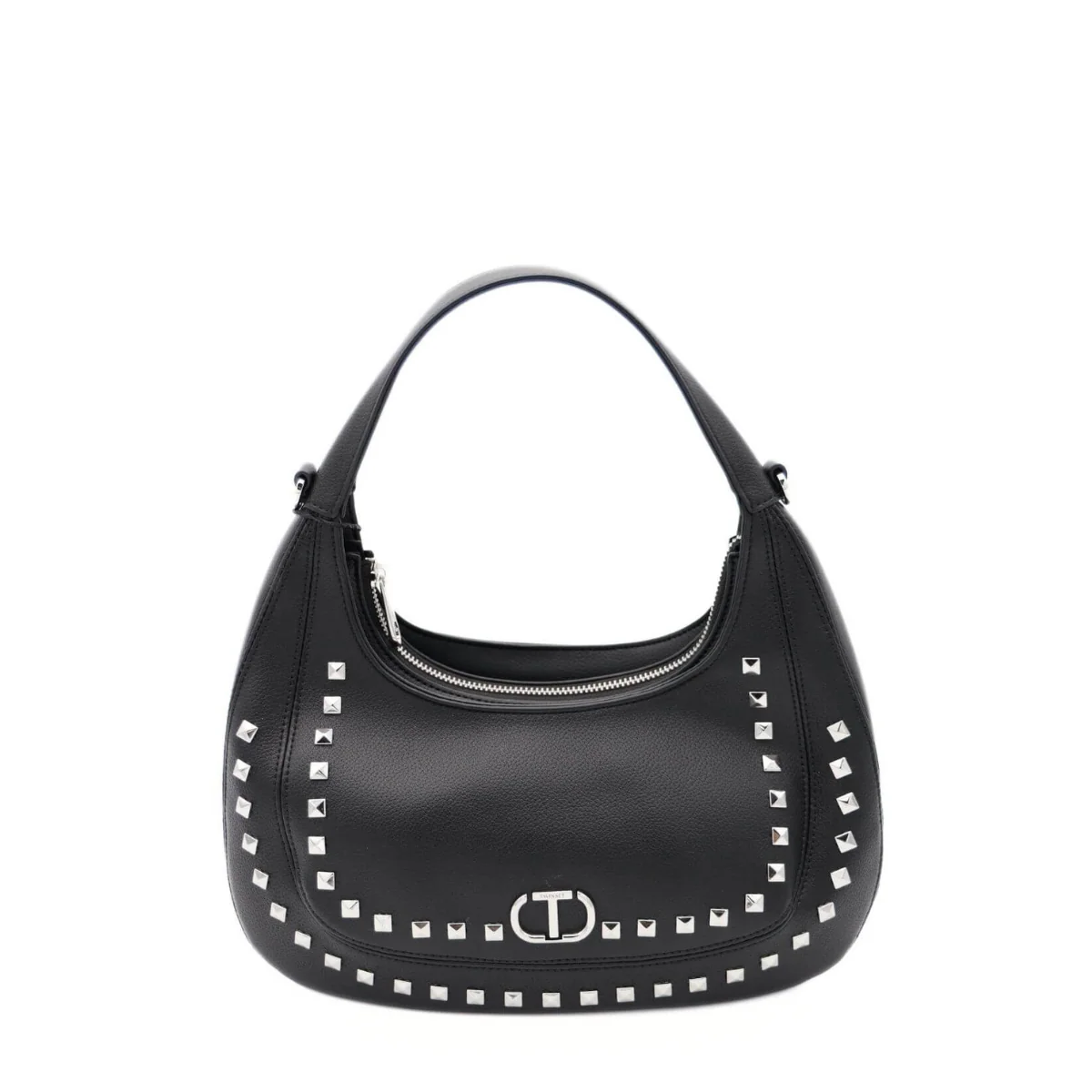 TWINSET BORSA HOBO TB7064 BORCHIE NERO