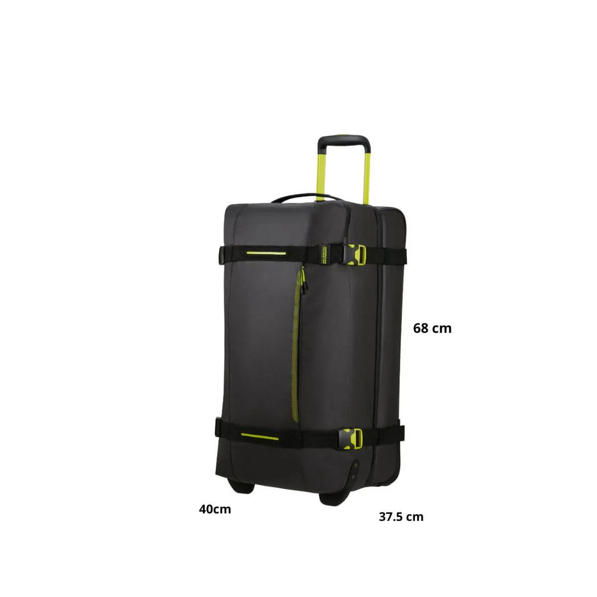 AMERICAN TOURISTER TROLLEY MEDIO MD1-202-19 URBAN TRACK NERO-LIME - immagine 2
