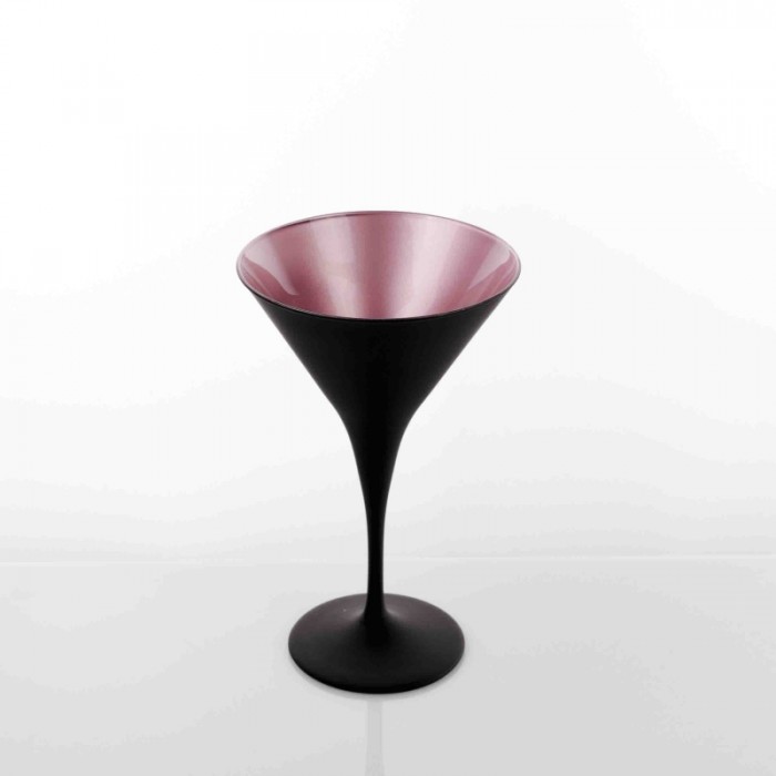 WEISSESTAL SET 6 Coppa Martini Velvet Pink Black