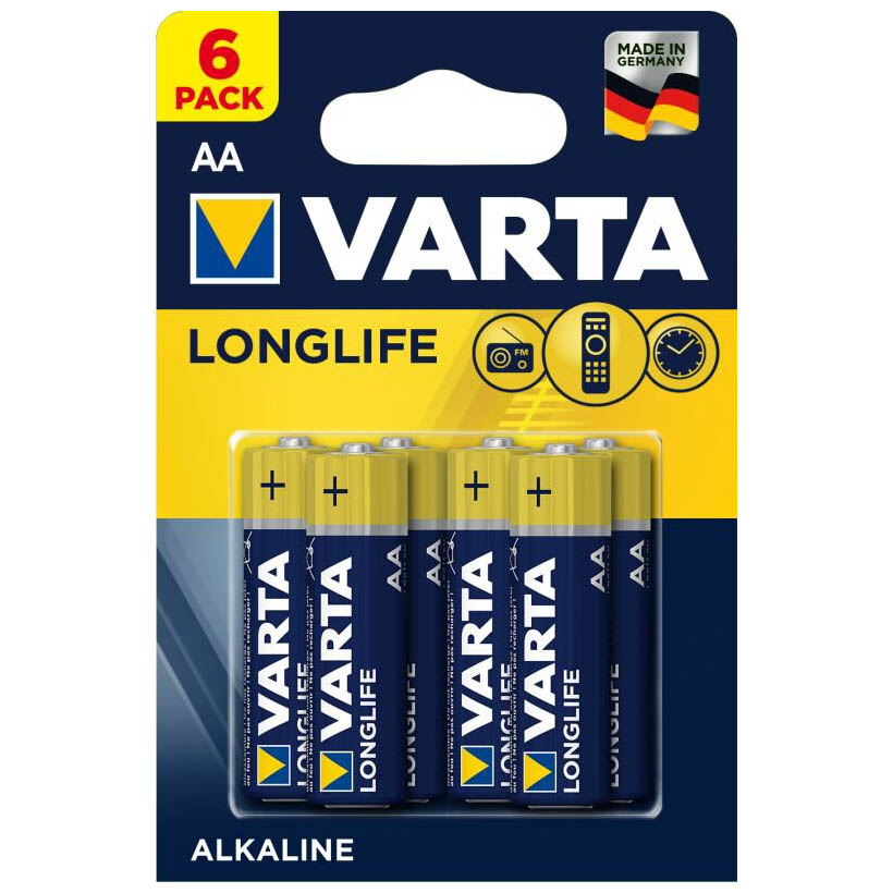 Varta Longlife Alkaline AA 6BL –