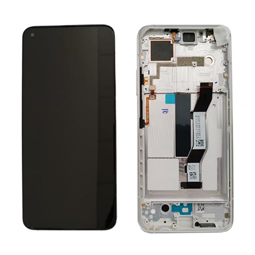 Display completo (touch+LCD) silver con frame SERVICE PACK – Xiaomi Mi 10T - immagine 3