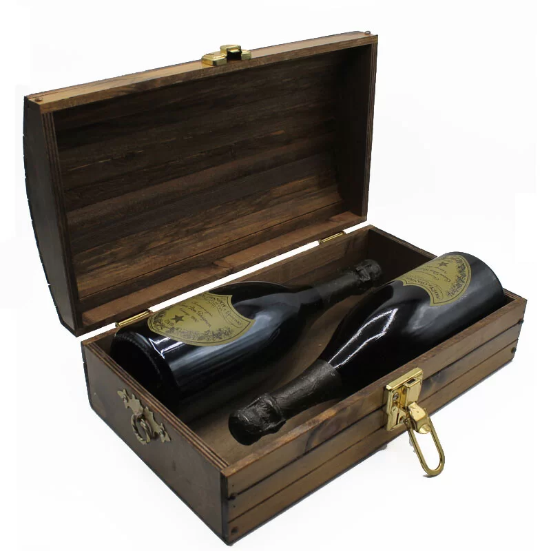 CHAMPAGNE DOM PERIGNON 1990 CON SCRIGNO IN LEGNO - immagine 2