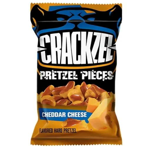Crackzel Cheddar Cheese Pretzel, pezzi di pretzel al formaggio 85g