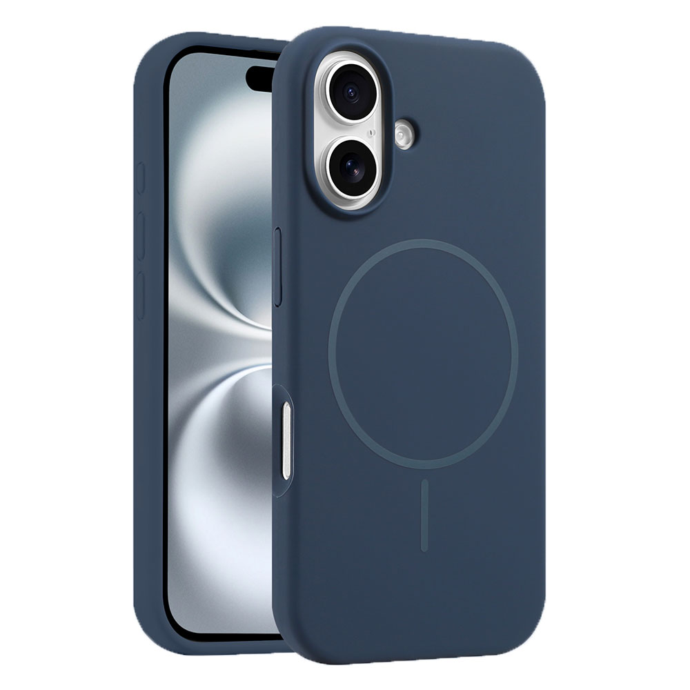 Cover silicone serie MAGSILK per iPhone 15 Blu – Apple iPhone 15