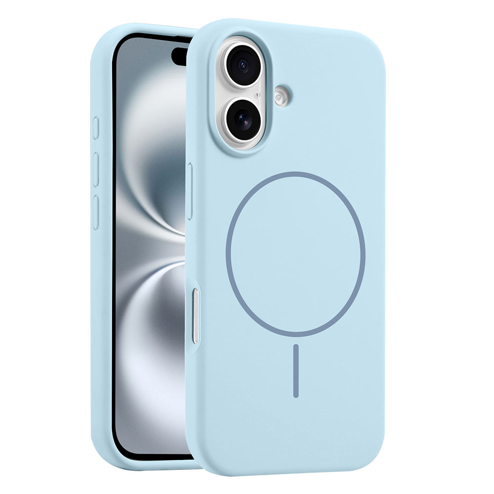 Cover silicone serie MAGSILK per iPhone 12 | 12 Pro Celeste – Apple iPhone 12