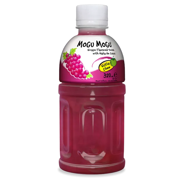Mogu Mogu Grape, succo d’uva con pezzi di nata di cocco 320ml
